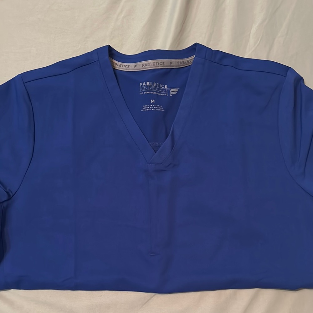 Fabletics Blue Fitted Short Sleeve T-Shirt